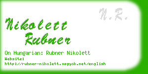 nikolett rubner business card